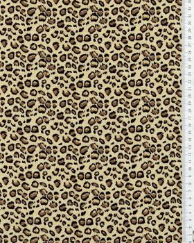  Leopard cotton poplin Sand - Tissushop